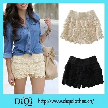 pantaloncini in pizzo