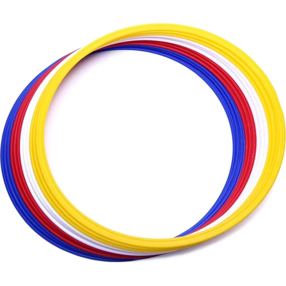 

Speed and Agility Training Rings Plastic Multicolor Toss Rings for Carnival Garden Backyard Outdoor Games, Red yellow blue