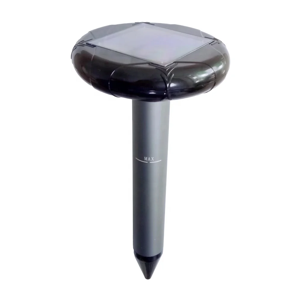 Newest Solar Sonic Sound Wave Vibration Mole Snake Repeller with Led Light