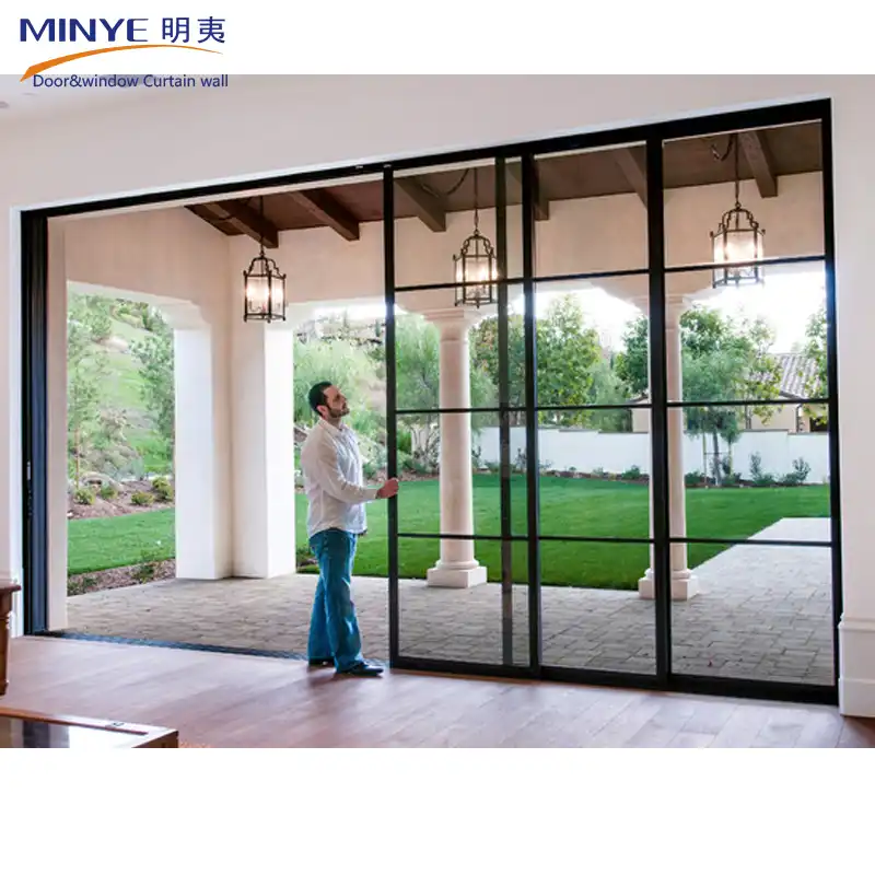 Source Top Quality Balcony Sliding Glass Door Aluminum Profile Double Tempered Glass Sliding Door On M Alibaba Com