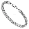 Stainless Steel Silver Wheat Chain Bracelets Bangles For Men Big Wrist Jewelry Bulk In Yiwu