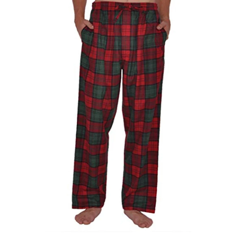 Mens Flannel Plaid Pajama Pants Long Cotton Pj Bottoms - Buy Cotton Pj ...