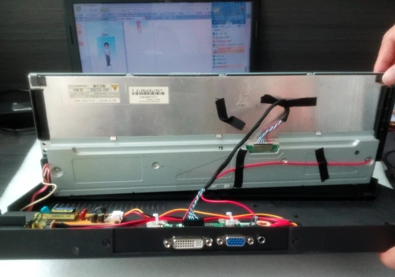 
14.9inch stretched bar LCD display monitor DC 12V 1000nits 