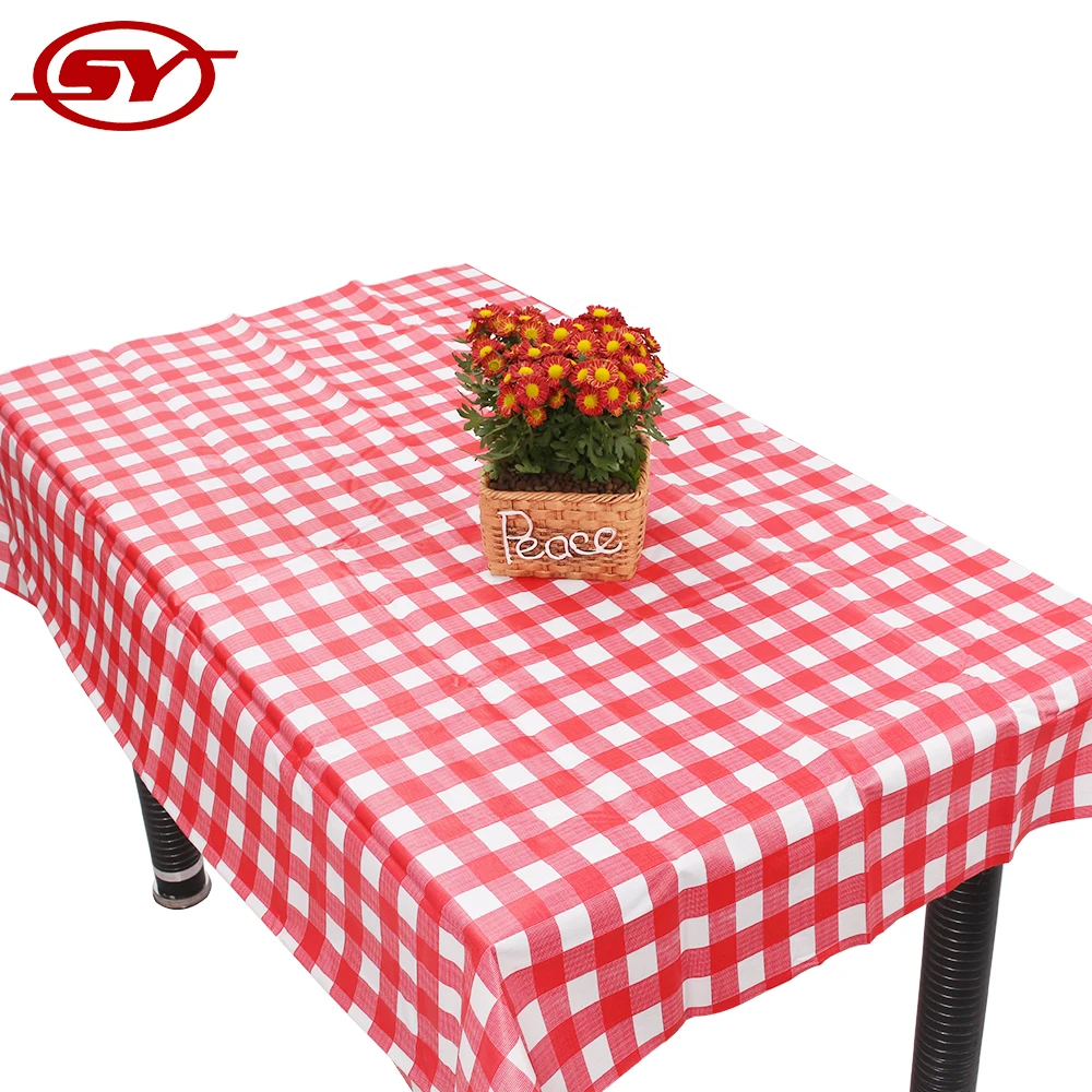 
printed tablecloth fabric with flannel back for party 