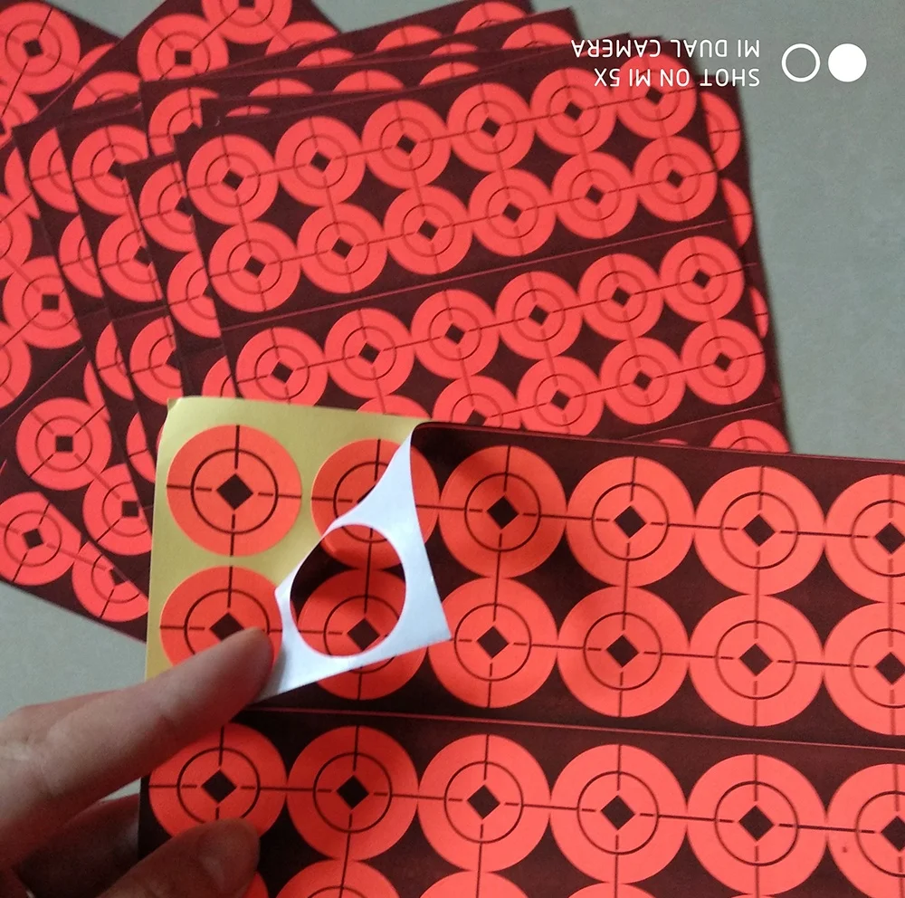 

new design 2021 Training cheap 1" Kraft Round Labels ,paper shooting target stickers targets patches adhesive pasters games toys, Can be customised