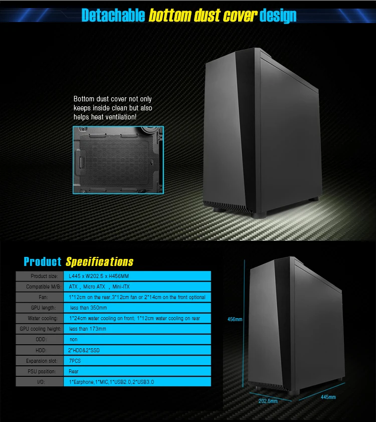 Gaming Atx Computer Casewith Lcd Display - Buy Lcd Display Atx Computer ...