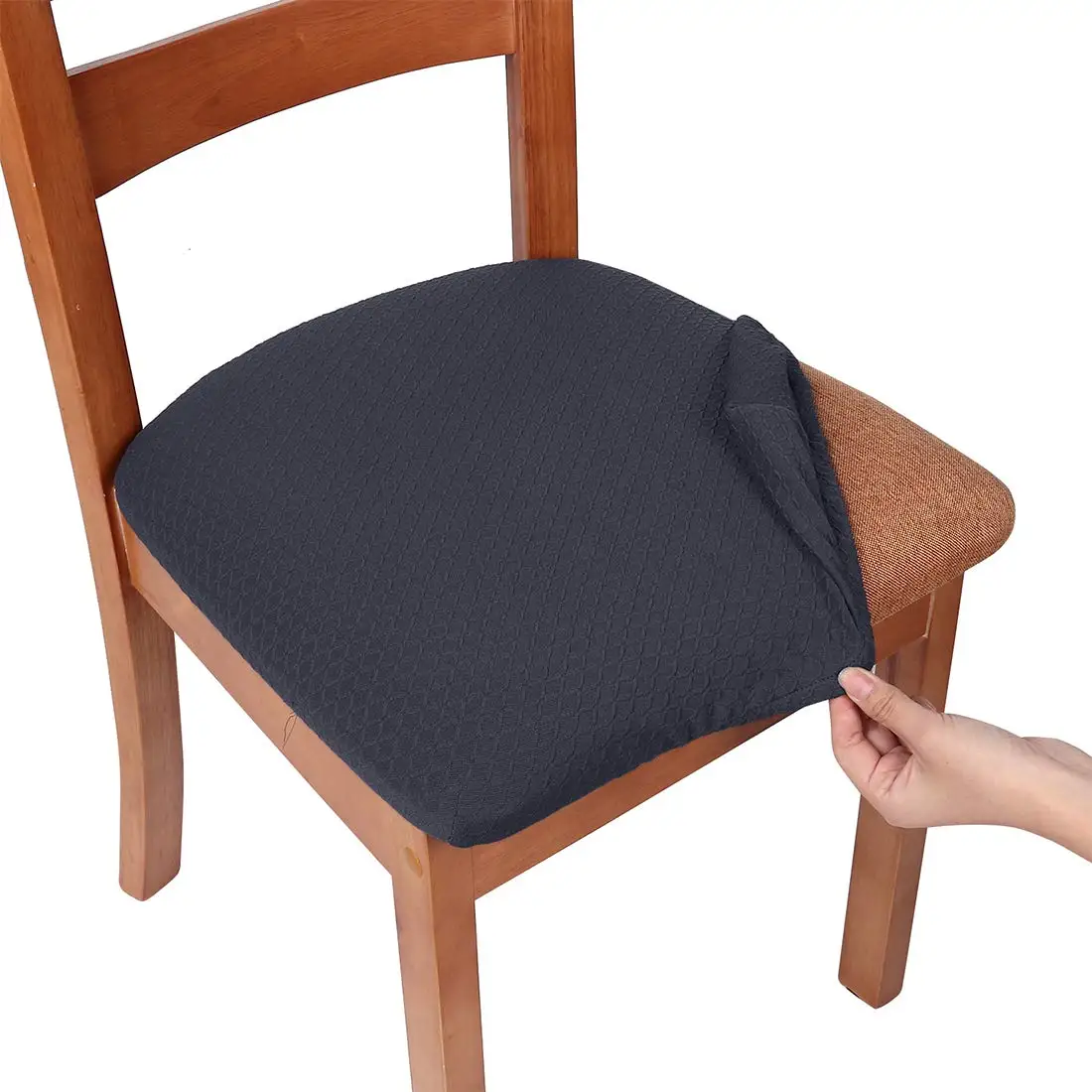 Stretch Jacquard Chair Dining Room Upholstered Spandex Chair Seat Cover Buy Chair Cover