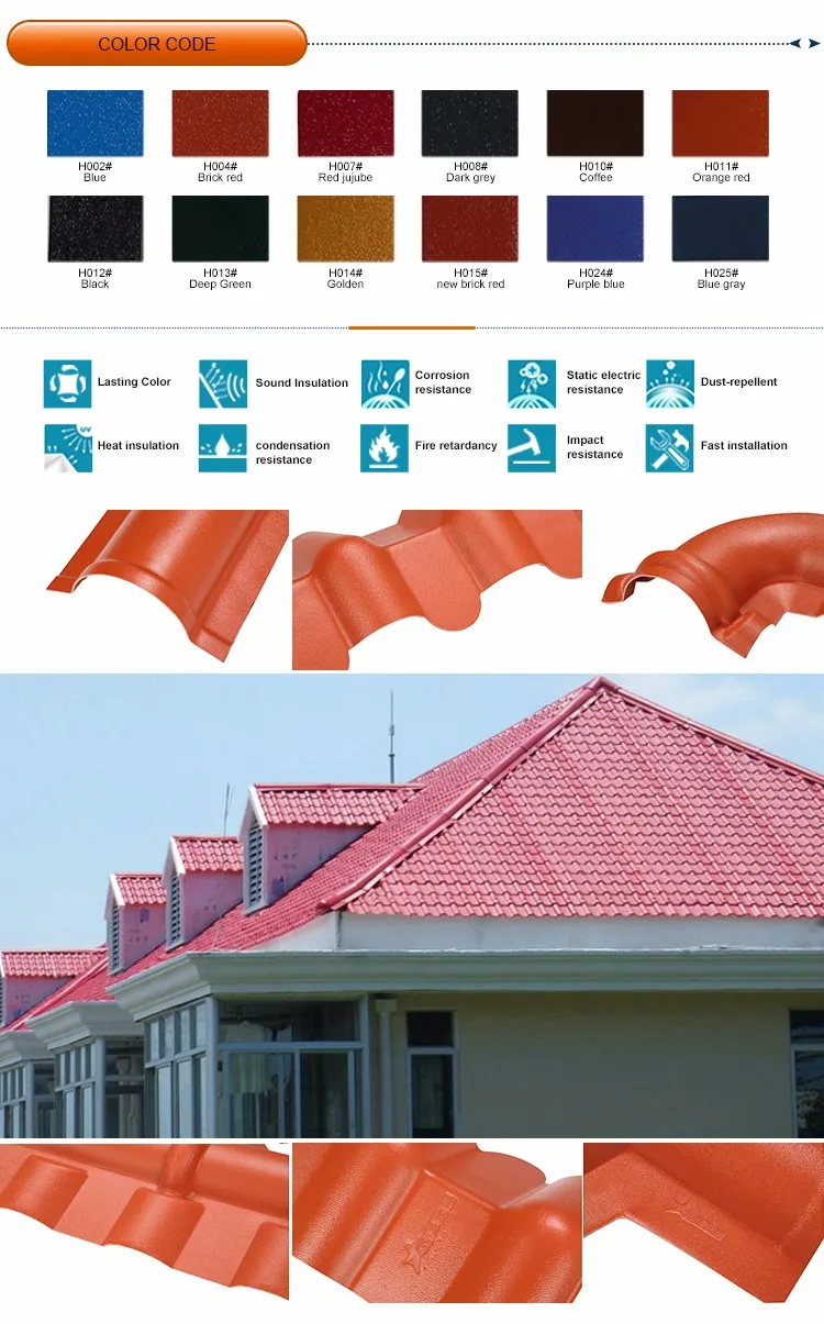 Fire resistance plastic roof tile ridge tile