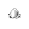 Cremation jewelry zircon ring 925 sterling silver Pet urn Bone ash open ring