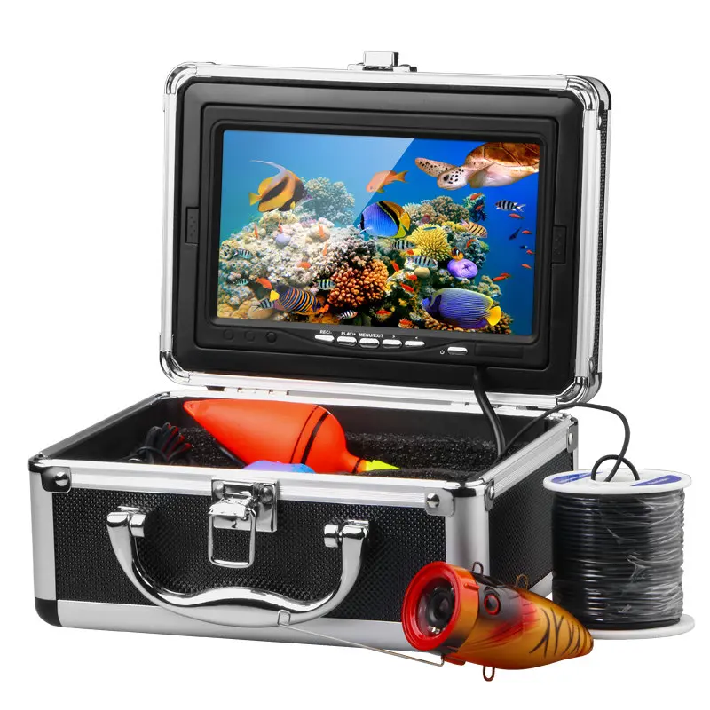 

High quality Fish Finder 7" TFT LCD HD 1000TV 15M Underwater Fishing Camera System Kit With 12Pcs White LED Lights