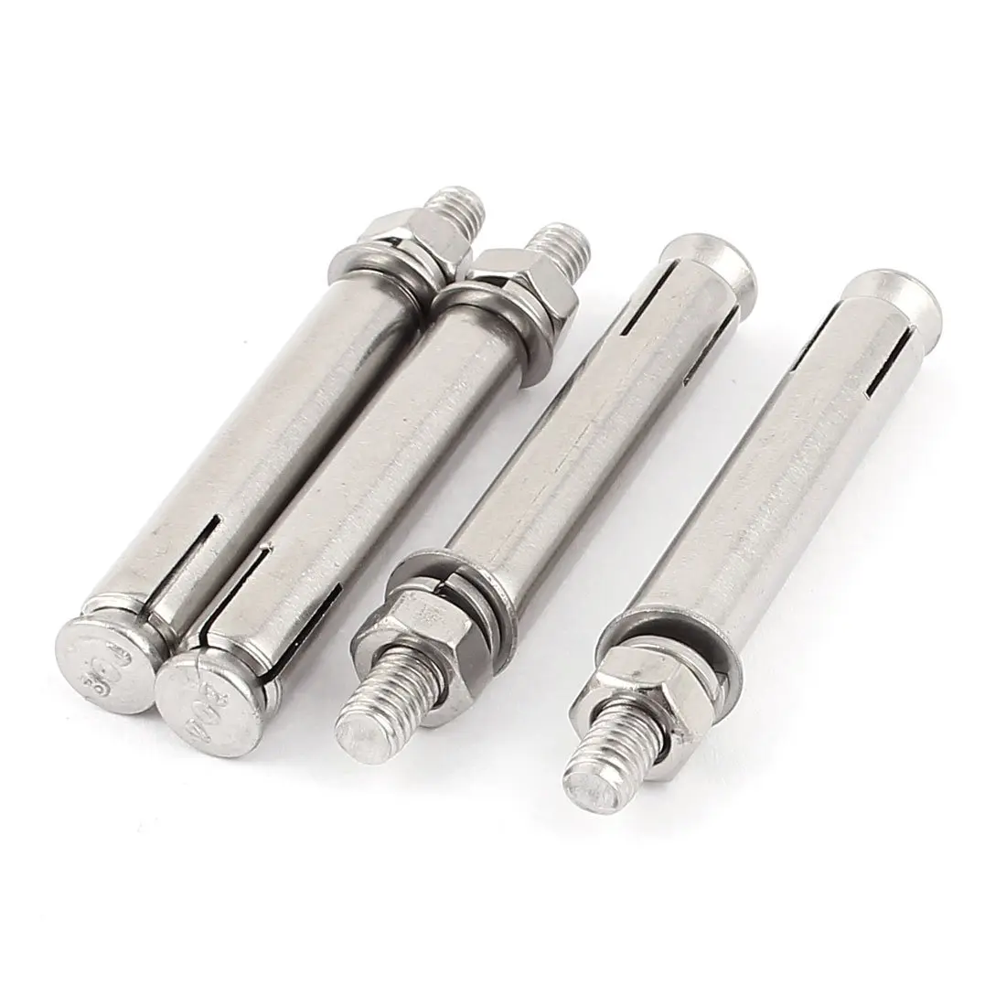 uxcell M6x70mm Hex Nut Stainless Steel Sleeve Anchor Expansion Bolts 4 Pcs