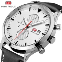 

MINI FOCUS MF0015G Simple Style Casual Analog Calendar Chronograph Men Sports Watches Luxury Fashion Leather Band Quartz watch