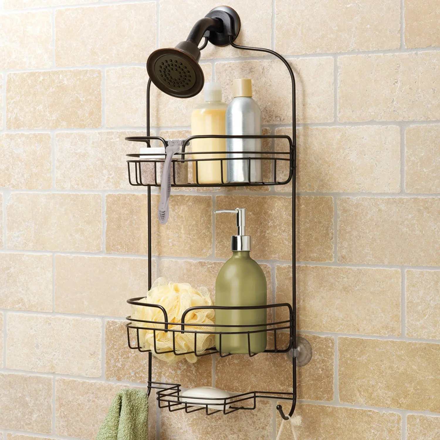 Buy Hawthorne Place Large Bathroom Shower Caddy, Bronze Stainless Steel