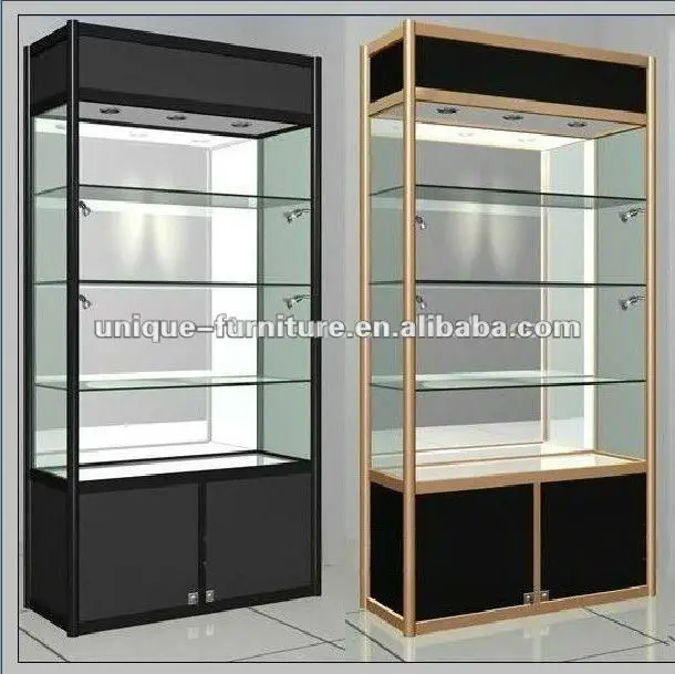 Lujo Esquina De Madera Con Cerradura Vitrina,Vitrina De Joyas De