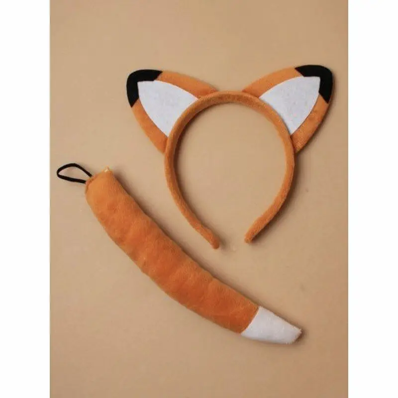Ginger Horse Pony Ears And Tail Set Instant Fancy Dress One Size Fits All Unisex 