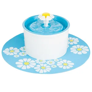 Image of Original Flower Fountain with Water Level Window cat water drinker, 1.6 Litre