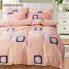 100% Cotton 4pcs bedsheet Printed bedding set kid comforter sets Plaid duvet sets