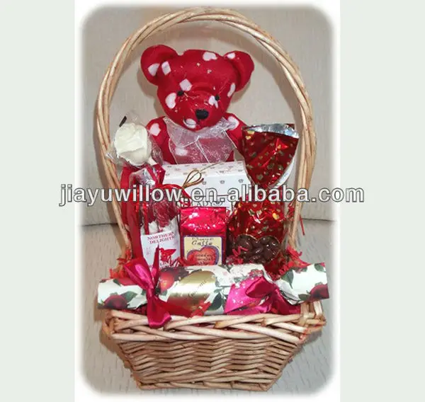 Handmade Wicker Birthday Gift Basket Wedding Gift Fruit Basket