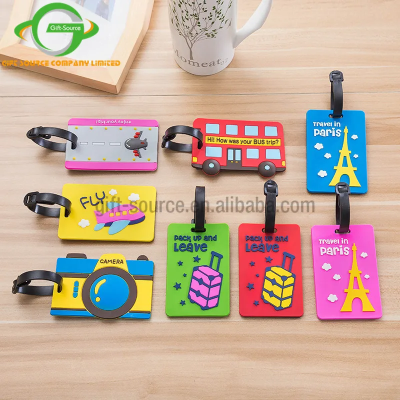 

Custom 3D Soft PVC Travel Rubber Bag Tag Luggage Tag Silicone, Customized