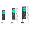 Cheap price custom logo aluminum advertising stand square flag banners pole with base