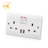 Wenzhou electric 2 USB wall charger switch socket pakistan