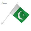 Fast publish and printing green hand flags