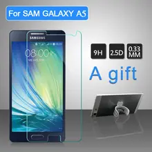Screen Protector Tempered Glass Cover For Samsung Galaxy A5 9H Anti Broken Original Protective Film for Galaxy A5 2pcs A Gift