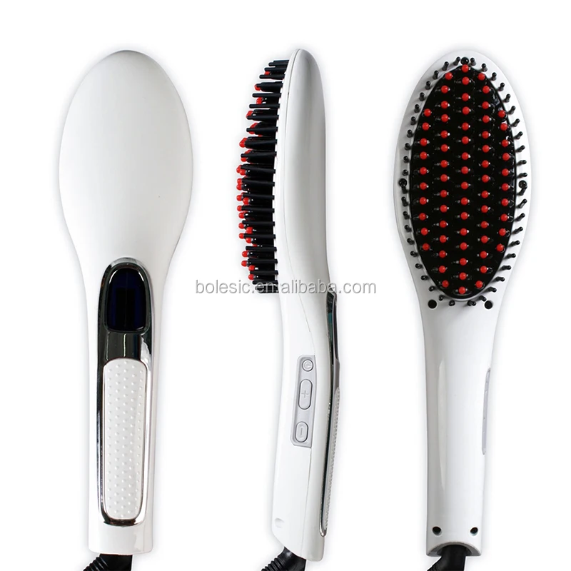 

Professional LCD Display Fast Hair Straightener Comb Electric Smooth Hair Straight Brush for Salon Hair Styling tools, Custom color