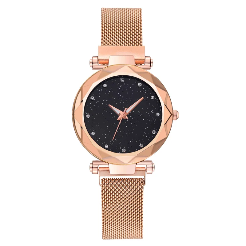 

WJ-7921 Korean Hot Style Diophane New Authentic Women's Watch Rome Magnet Mesh Belt Star Quartz Wrist-watch