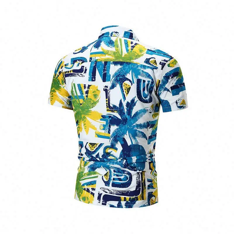 

China Manufacturer Hawaiian Shirts Summer Tops New Blouse Short Sleeve Quick Dry Men Shirts Hawaiian For Beach Wear, As your request