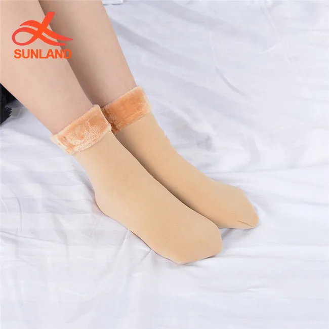 W8423 Winter Crew Thick Fleece Lined Trouser Women's Winter Warm Socks