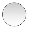Matte Black Finished Wall Mounted Hotel Entrance Round Mirror