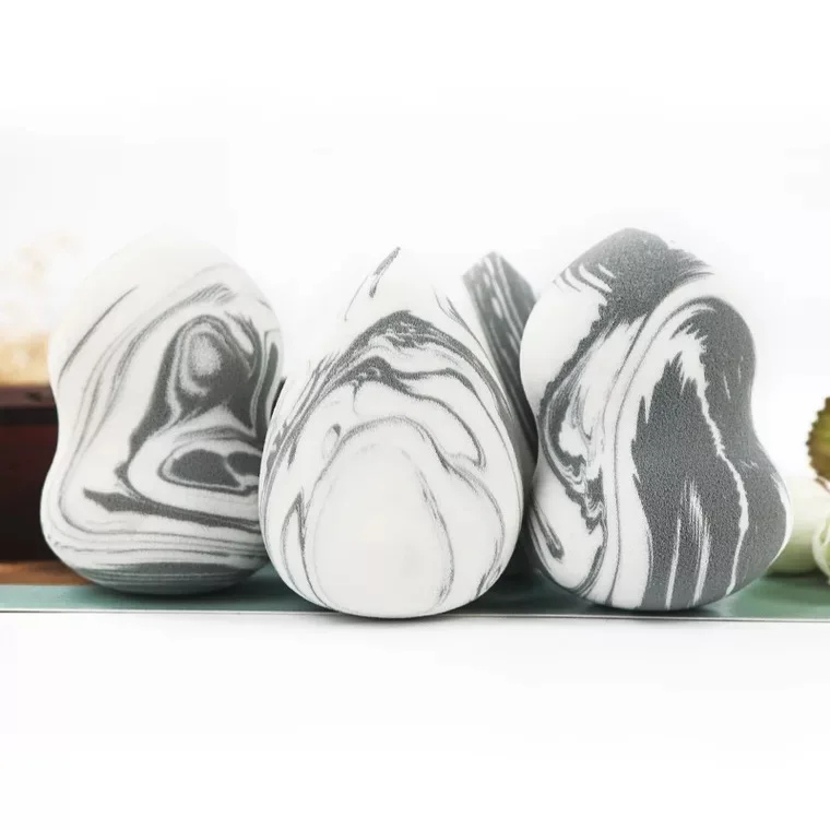 

Marble Beauty Sponge Blender, Marble Cosmetic Puff, Grey and White Color, Grey/white