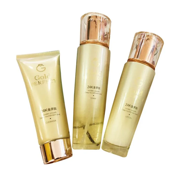 

Hot Selling Skin Care Moisture 24K Gold Skin Care Set Whitening