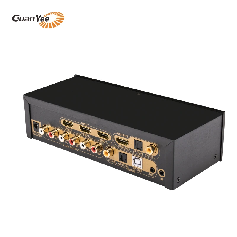 

Coaxial fiber coaxial 5.1 decoding HDMI digital audio separation system