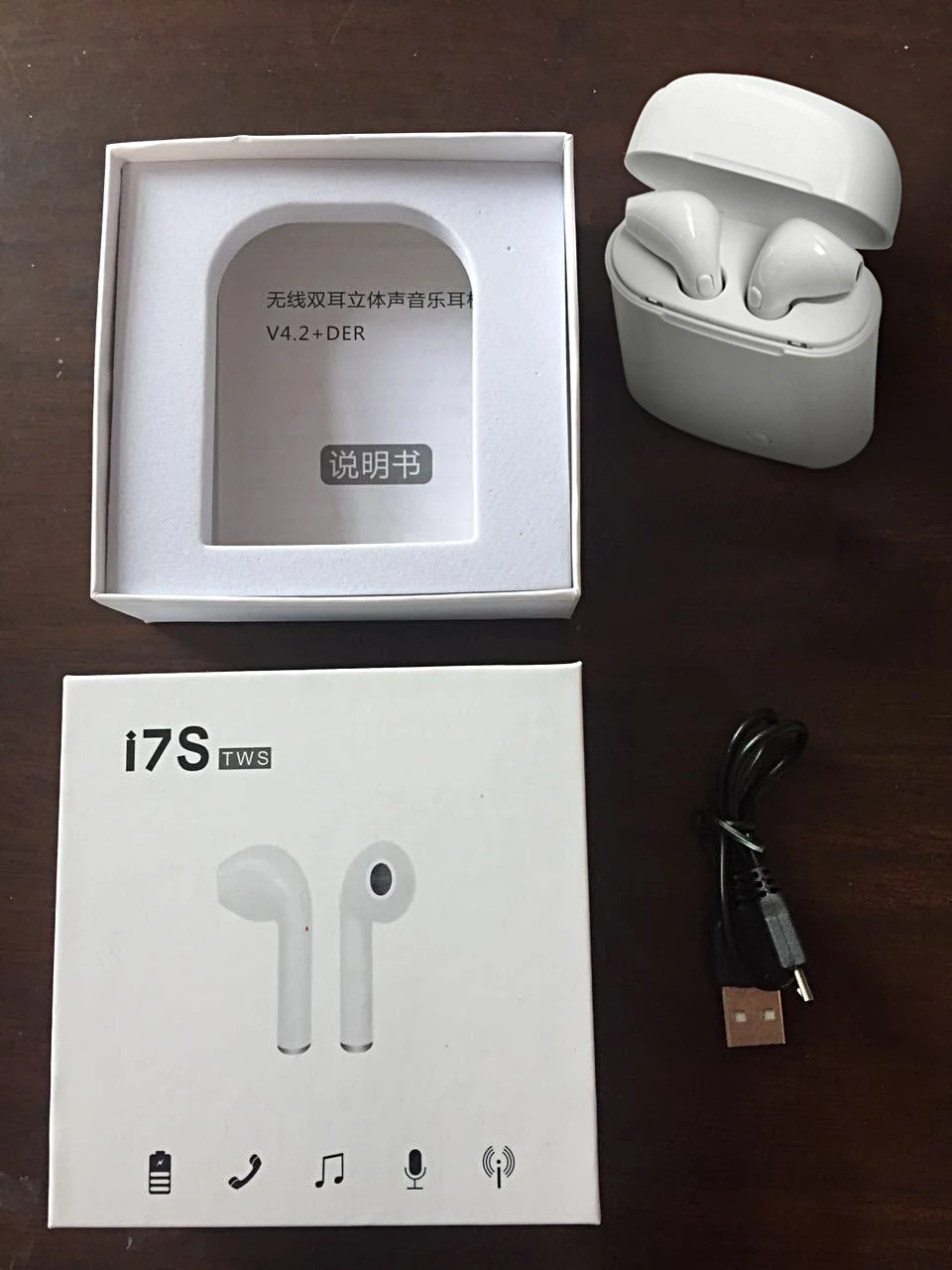 BHD 2019 i7s TWS In-Ear Earbuds Twins Double True Wireless Pair Earphone I7 Headset TWS,wireless bluetooth earphone - ANKUX.COM