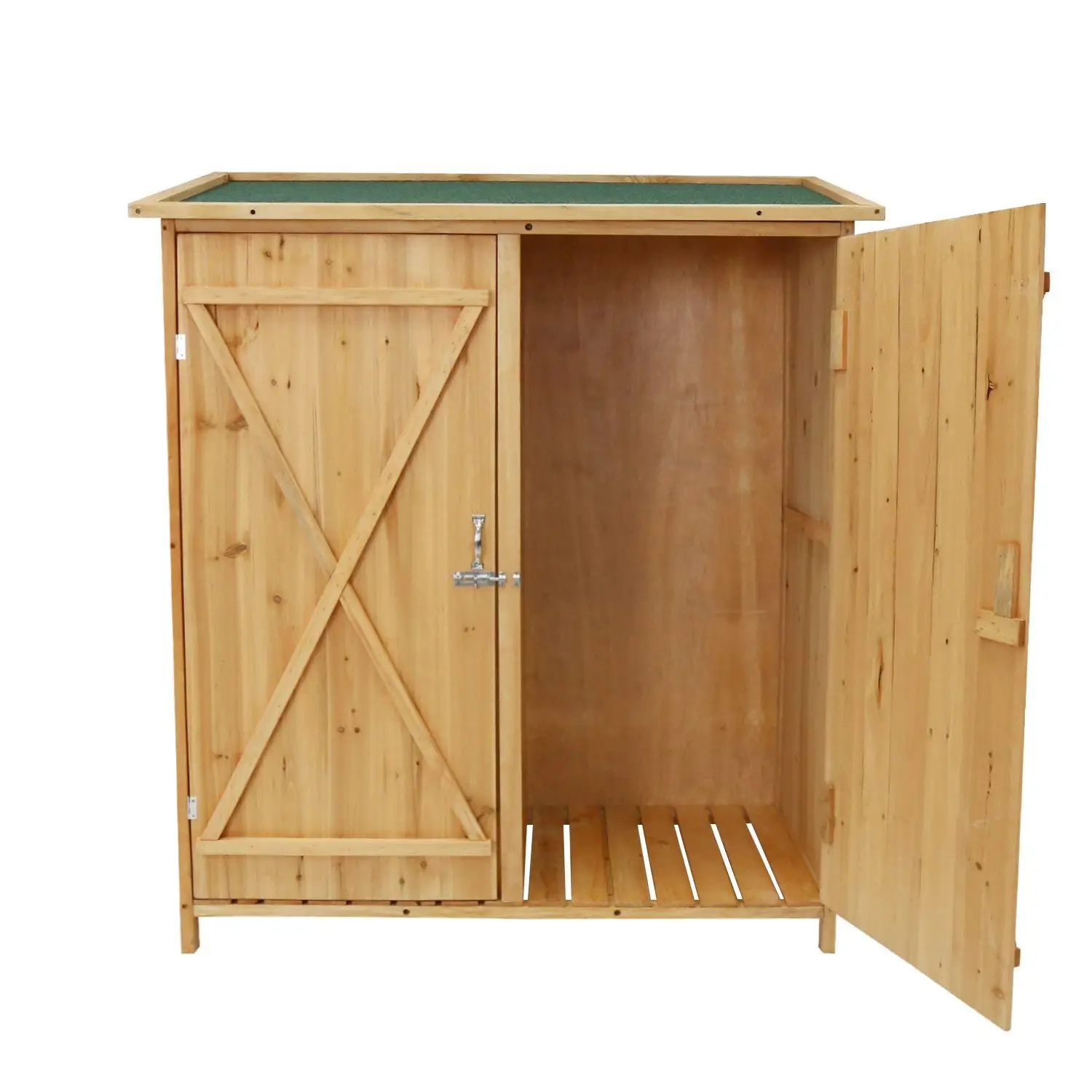 Buy Peach Tree Wooden Outdoor Garden Shed Lockable Storage Unit