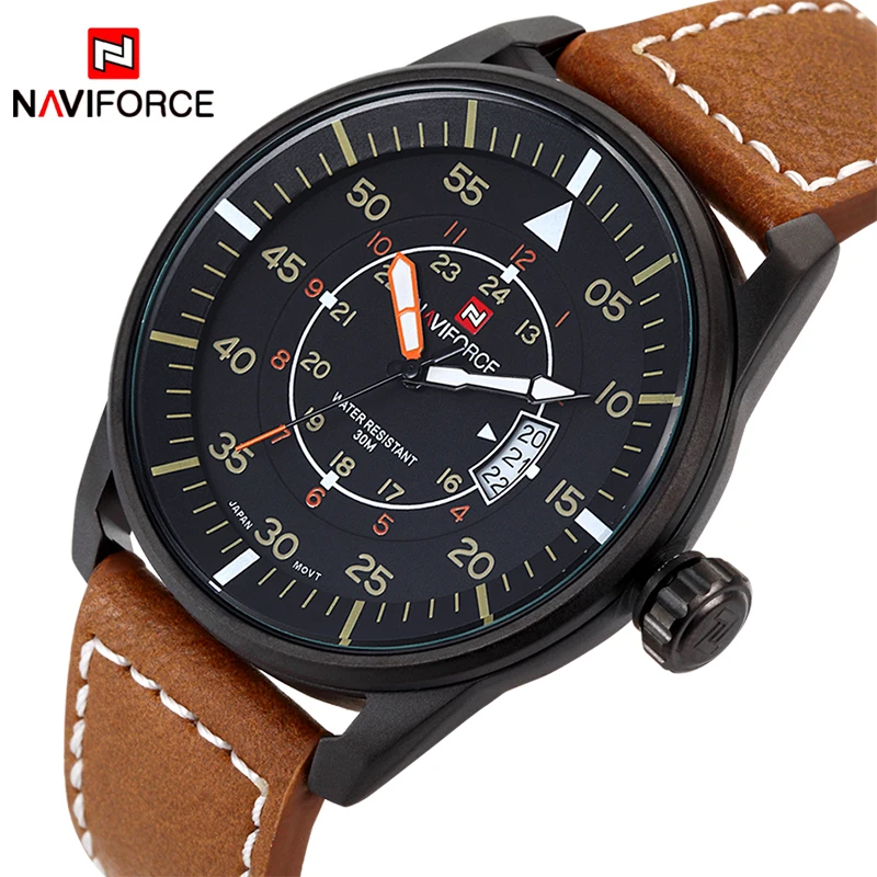 

Naviforce 9044 Sports Watches Men Quartz Ultra Thin dial Clock Sports Military Watch Relogio masculino, N/a