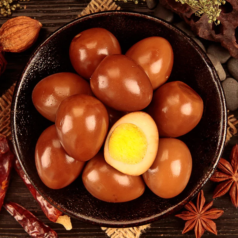 
Shu Dao Xiang Online Wholesale Shop OEM 120g Spicy Food Pickled Quail Eggs Spicy Snacks Peeling Boiled Quail Eggs Snack 