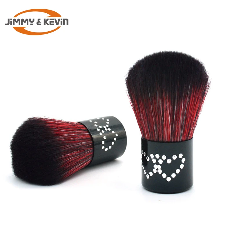 

Heart Makeup Brush Cosmetic Brushes Soft Synthetic Hair Retractable Blush Brush, Gold;black