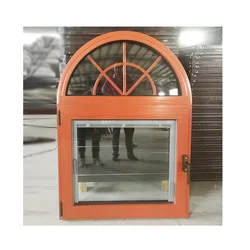 Original factory colored aluminum arched transom window 36 x 36 casement windows with built-in shutter design