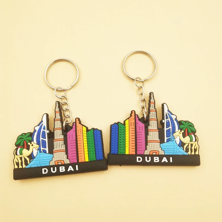 Dubai Popular Designs Silicone Keychain For Tourist Traveler Buy