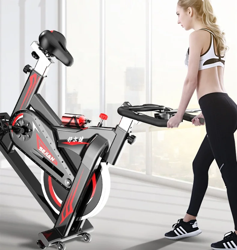 

spinning bike wholesale gym cycle machine exercise bike spinning for home, Black-red