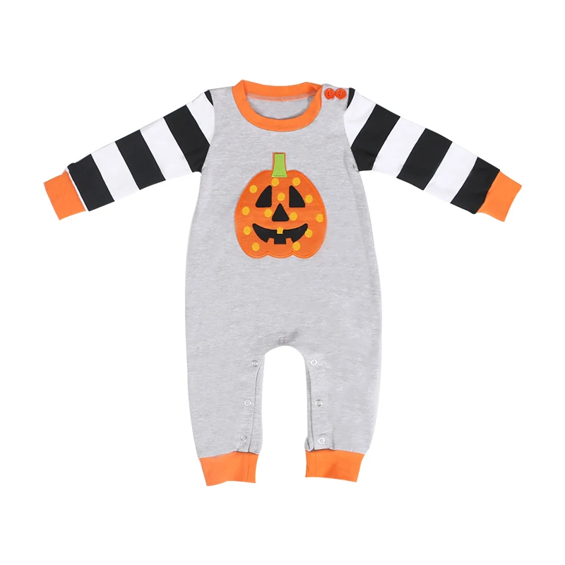

baby pumpkin romper boutique Halloween baby pumpkin jack o lantern romper, accept modifying washing label only, Many colors for you choose