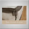 Large Canvas Comforter Storage Bag With Double Zipper Pulls