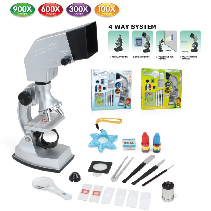 900x Student Microscope Set Buy Student Microscope Set,Telescope And