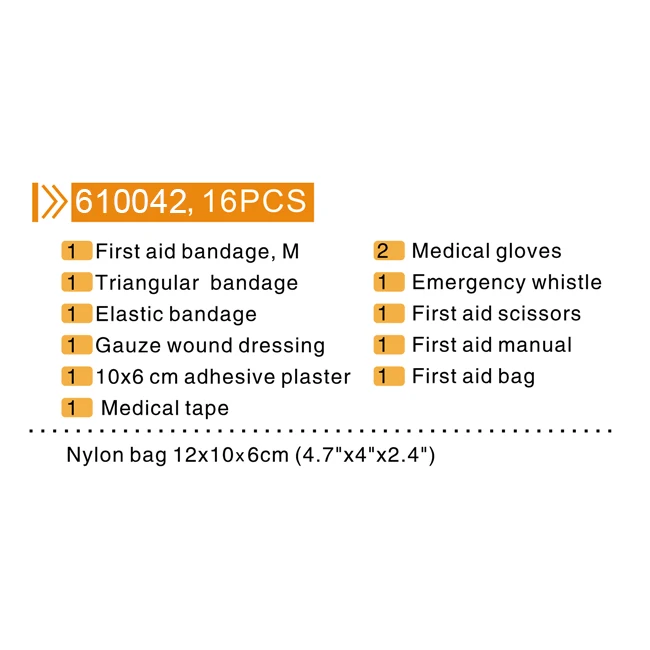 Universal hometravel and car use medical mini first aid kit set