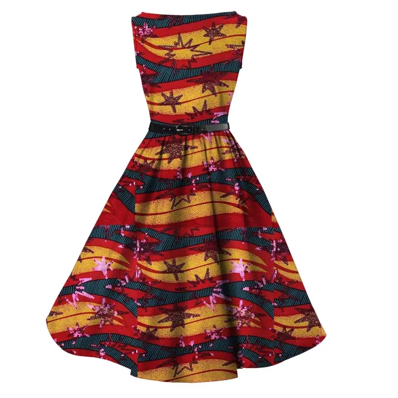 

Ladies Retro Fashion Customized OEM Manufacturer Summer Sexy African Print Party Dresses