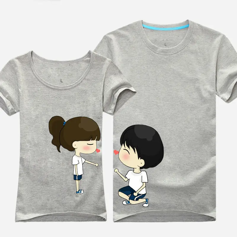 
Newest love couple t shirt korea design 