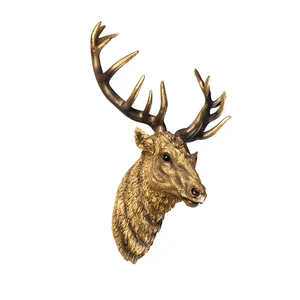 Image of Roogo resin 3d animal deer head hanging decor